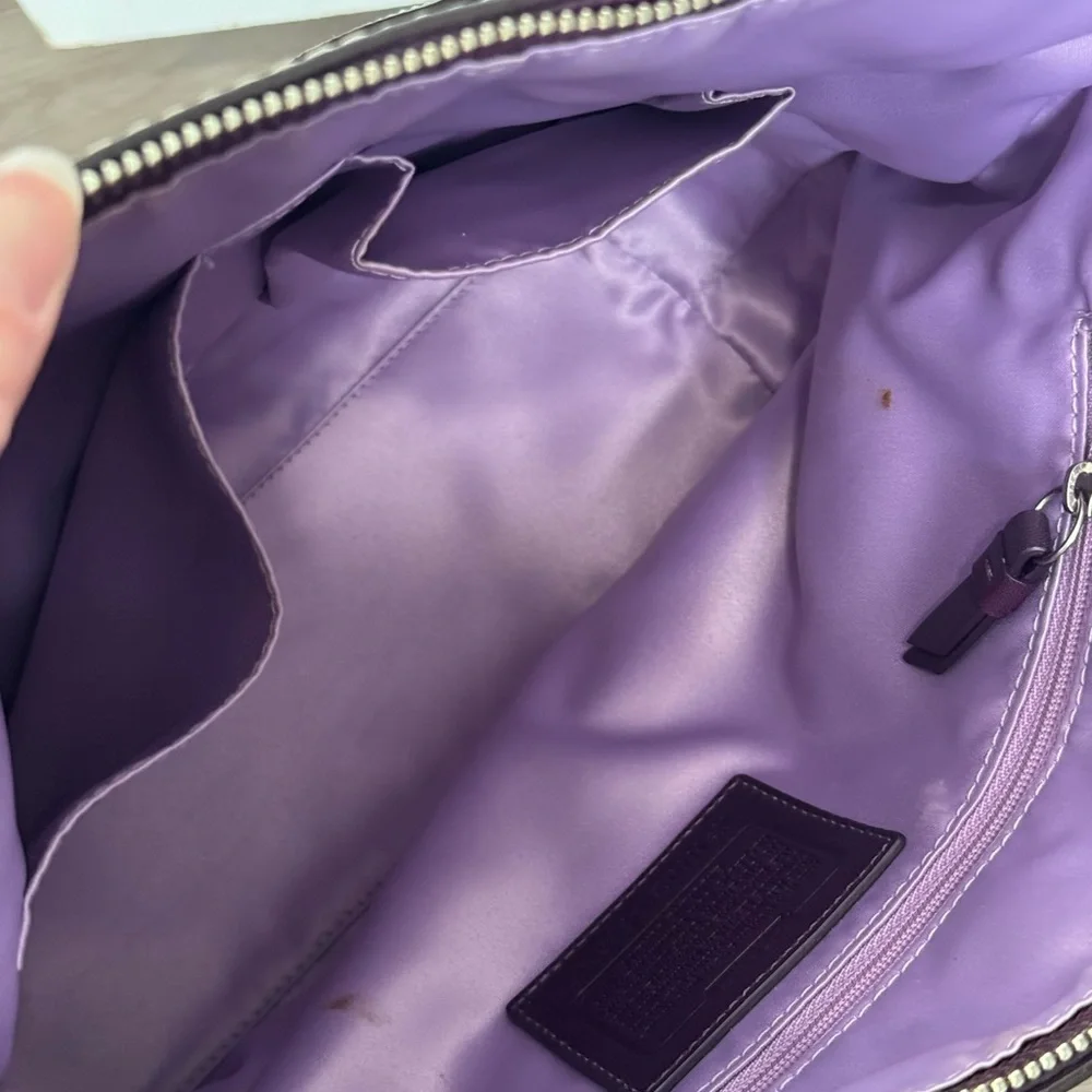 Coach RARE Purple Leather Tote + 5 Matching Accessories | Collector Set - Picture 8 of 16